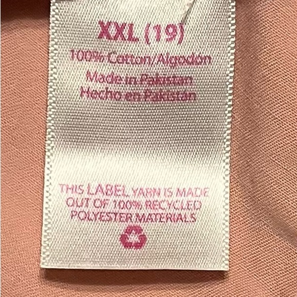 NO BOUNDARIES. SALMON PINK SHORTS Drawstring/Elastic waistband  Size XXL (19) - Picture 6 of 7